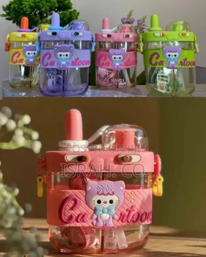Fun Cartoon Character Dual-Spout Children's Water Bottles