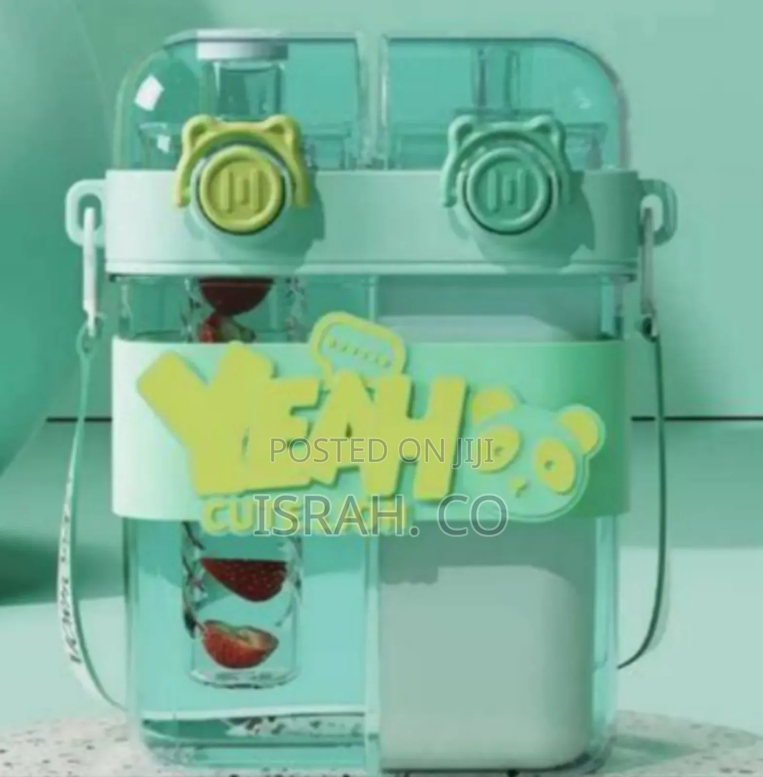 Innovative Dual-Chamber Beverage Bottle With Straw and One-Touch Lid