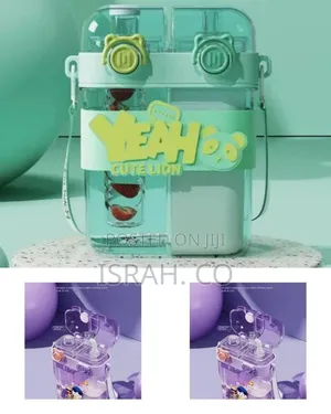 Innovative Dual-Chamber Beverage Bottle With Straw and One-Touch Lid