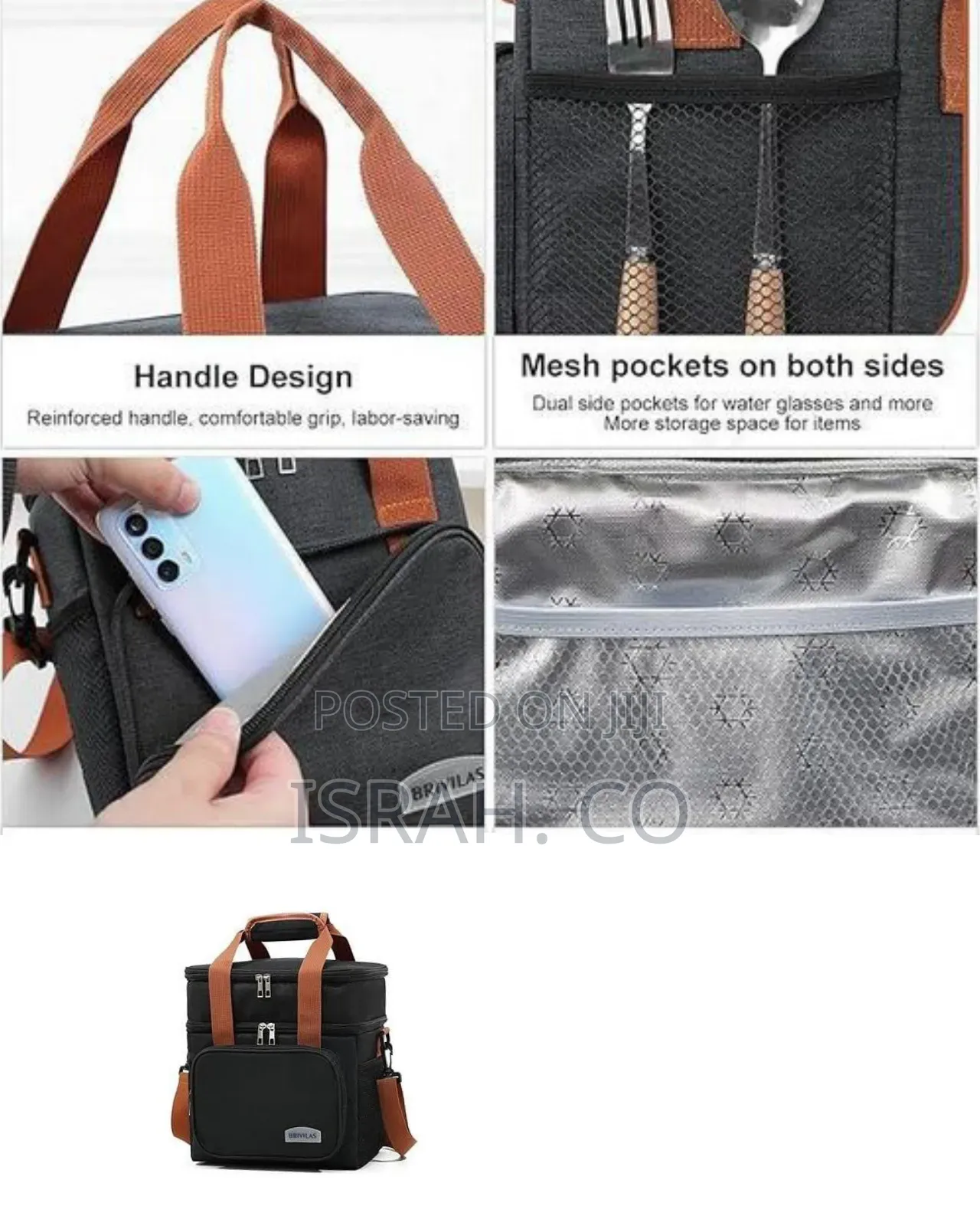 Brivilas Dual-compartment Insulated Lunch Bag / Cooler Bag