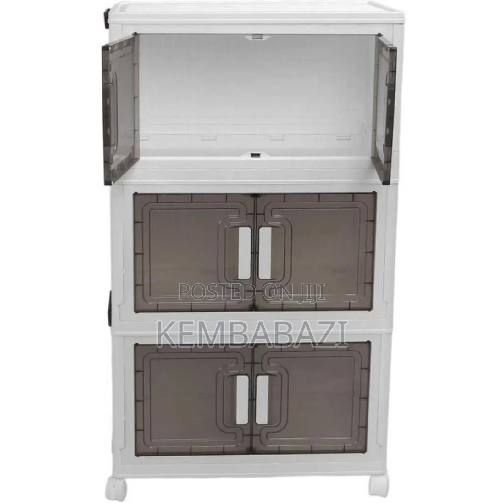 3-Tier Plastic Storage Cabinet