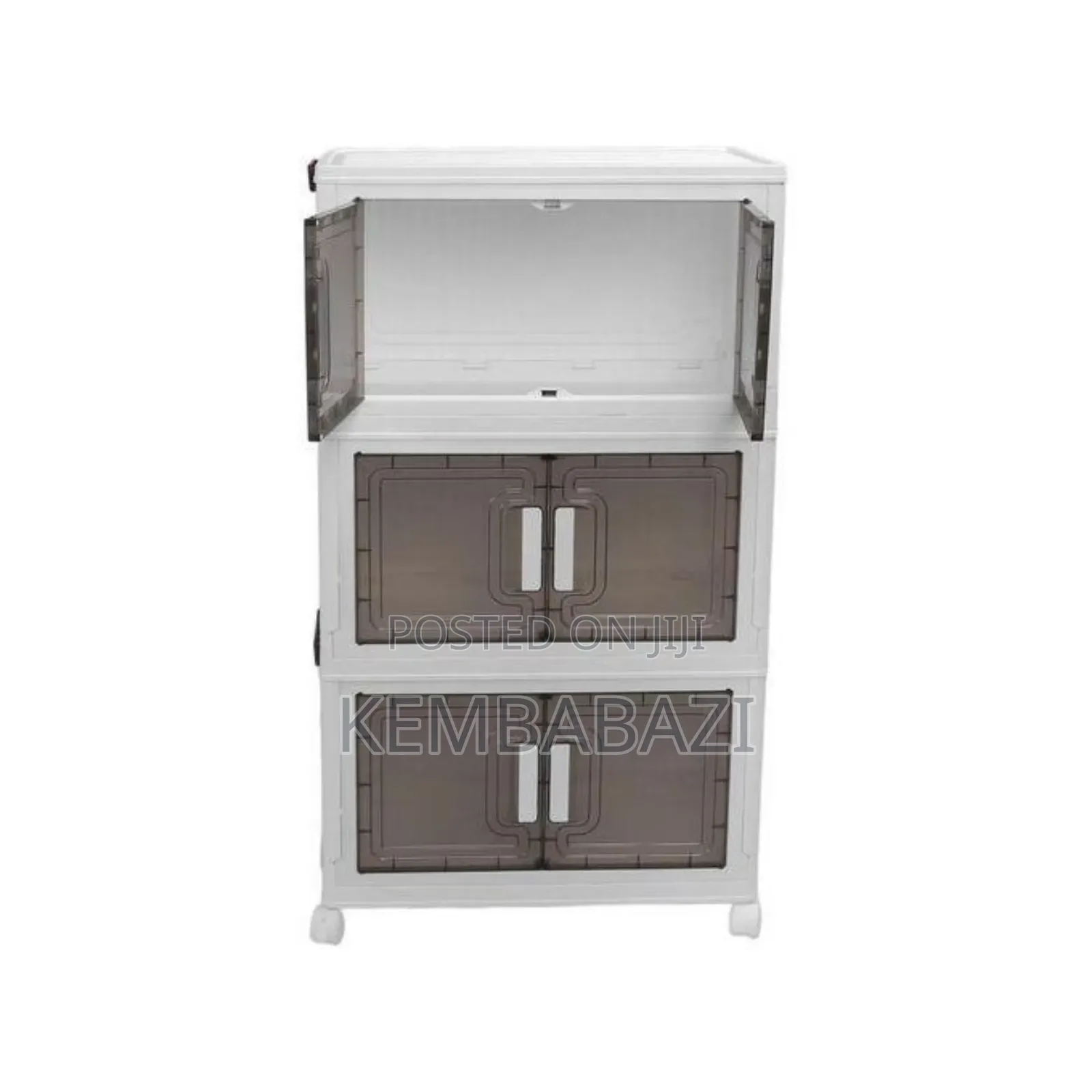 3-Tier Plastic Storage Cabinet