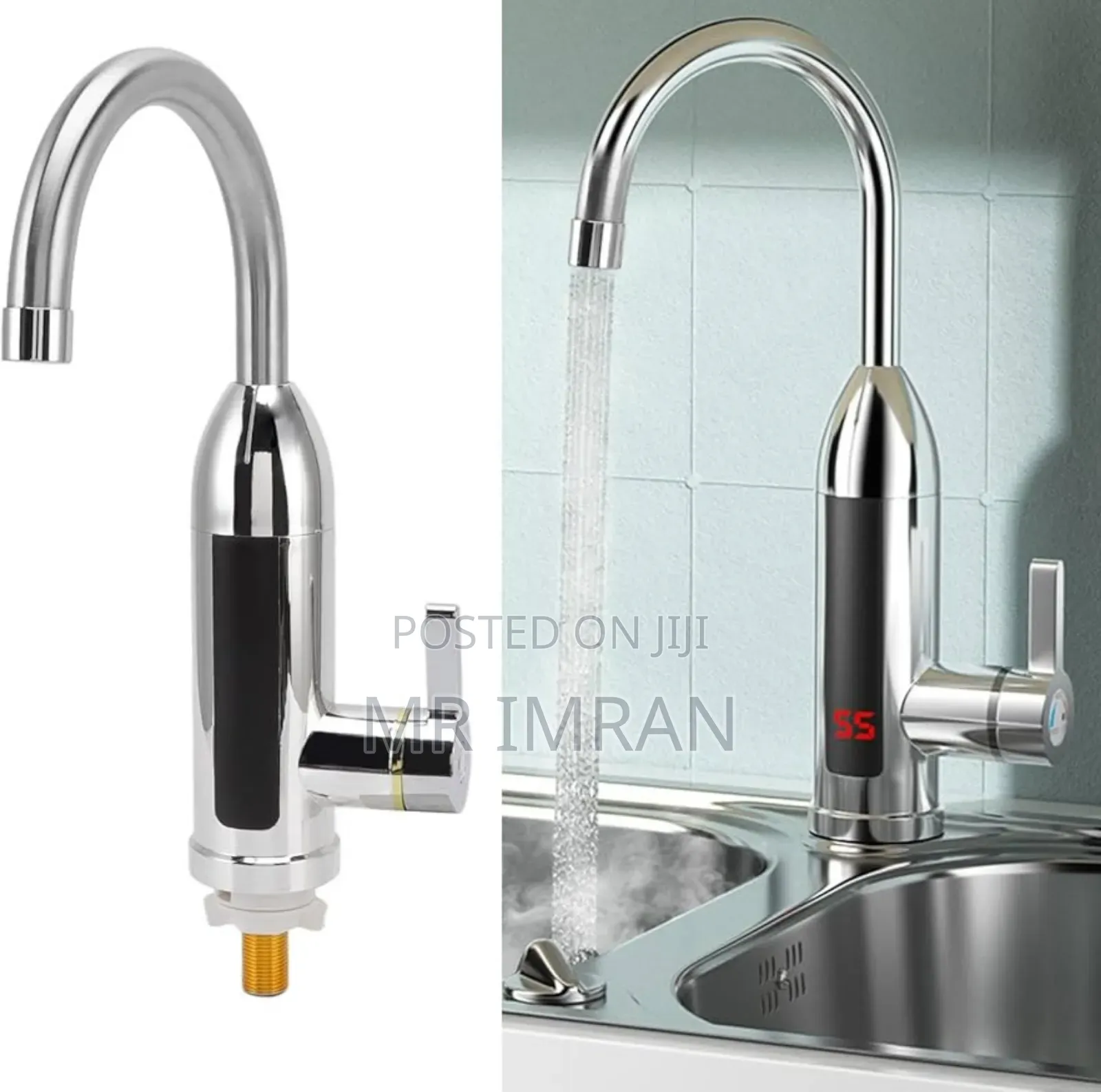 Electric Instant Hot Water Tap With A Digital Temperature Display