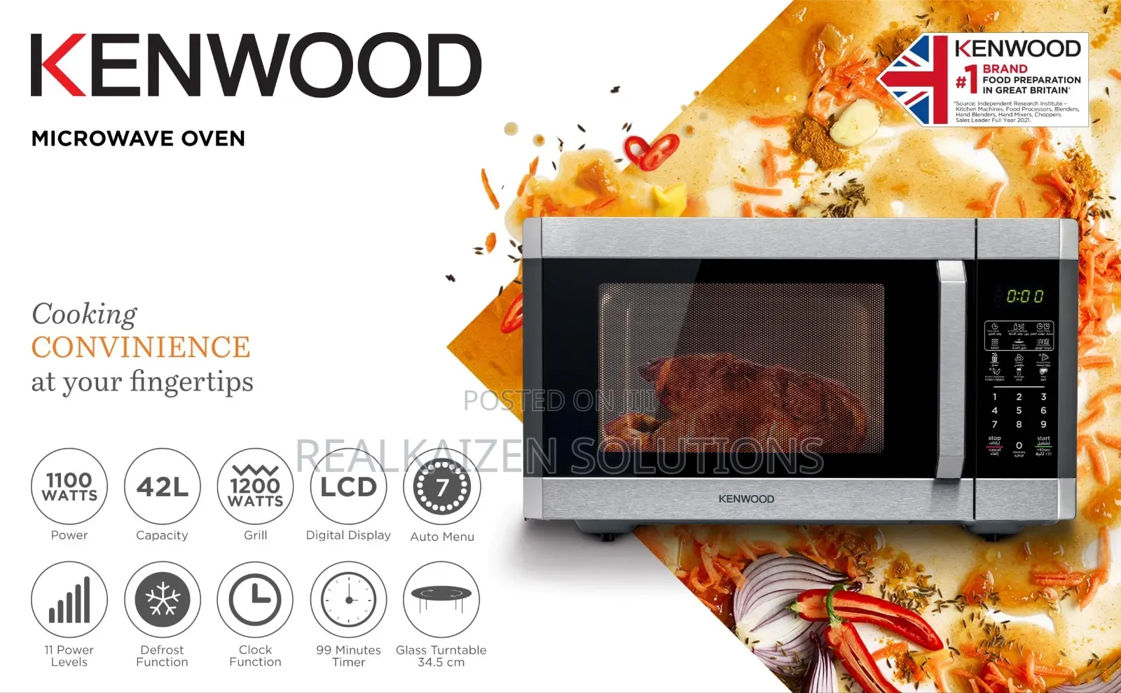 Kenwood 42l Digital Microwave Oven With Grill