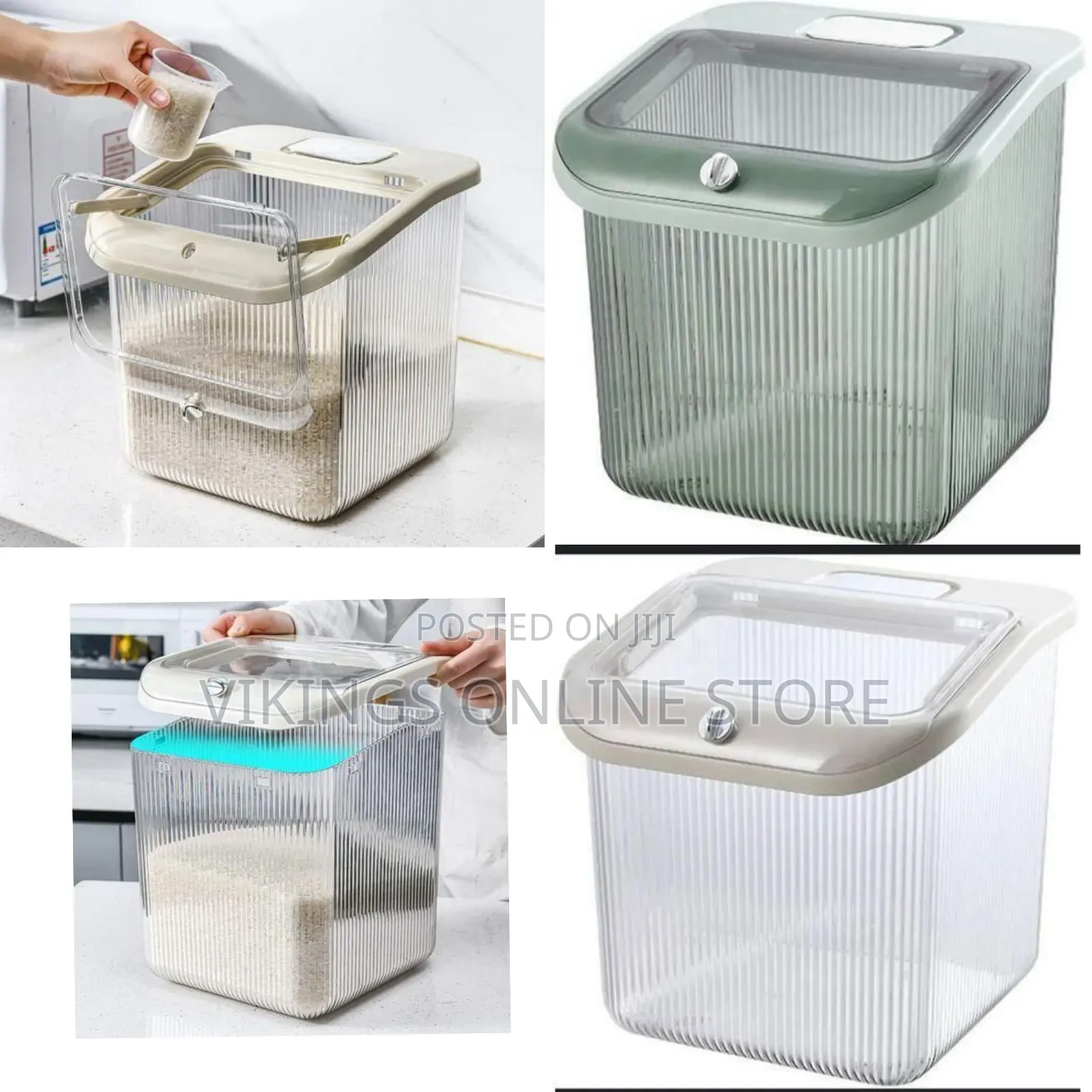 Elegant Fluted Airtight Food Storage Container With Transparent