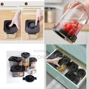 5-Piece Vacuum Seal Food Storage Container Set - Multicolor