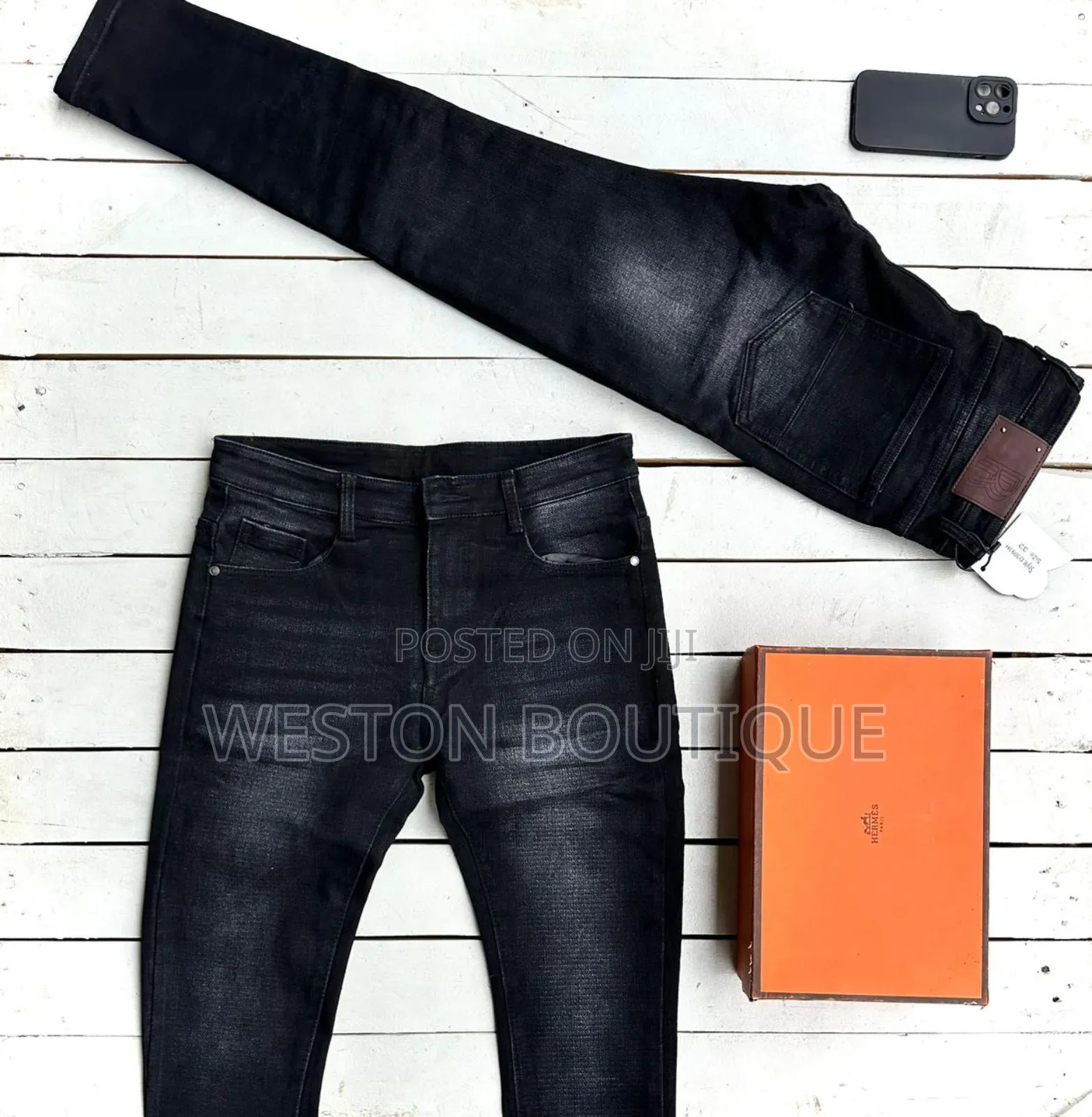Grey/Black Men's Original Non Fady Jeans