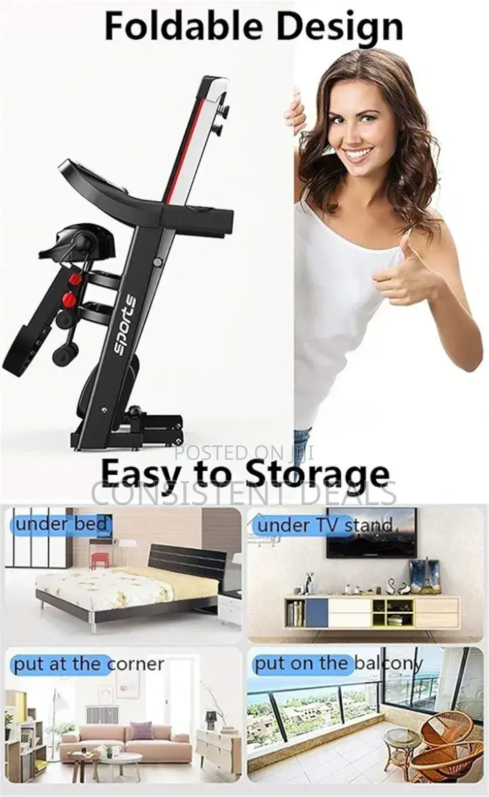Treadmill Household Multifunctional Foldable Walk Jogging Machine