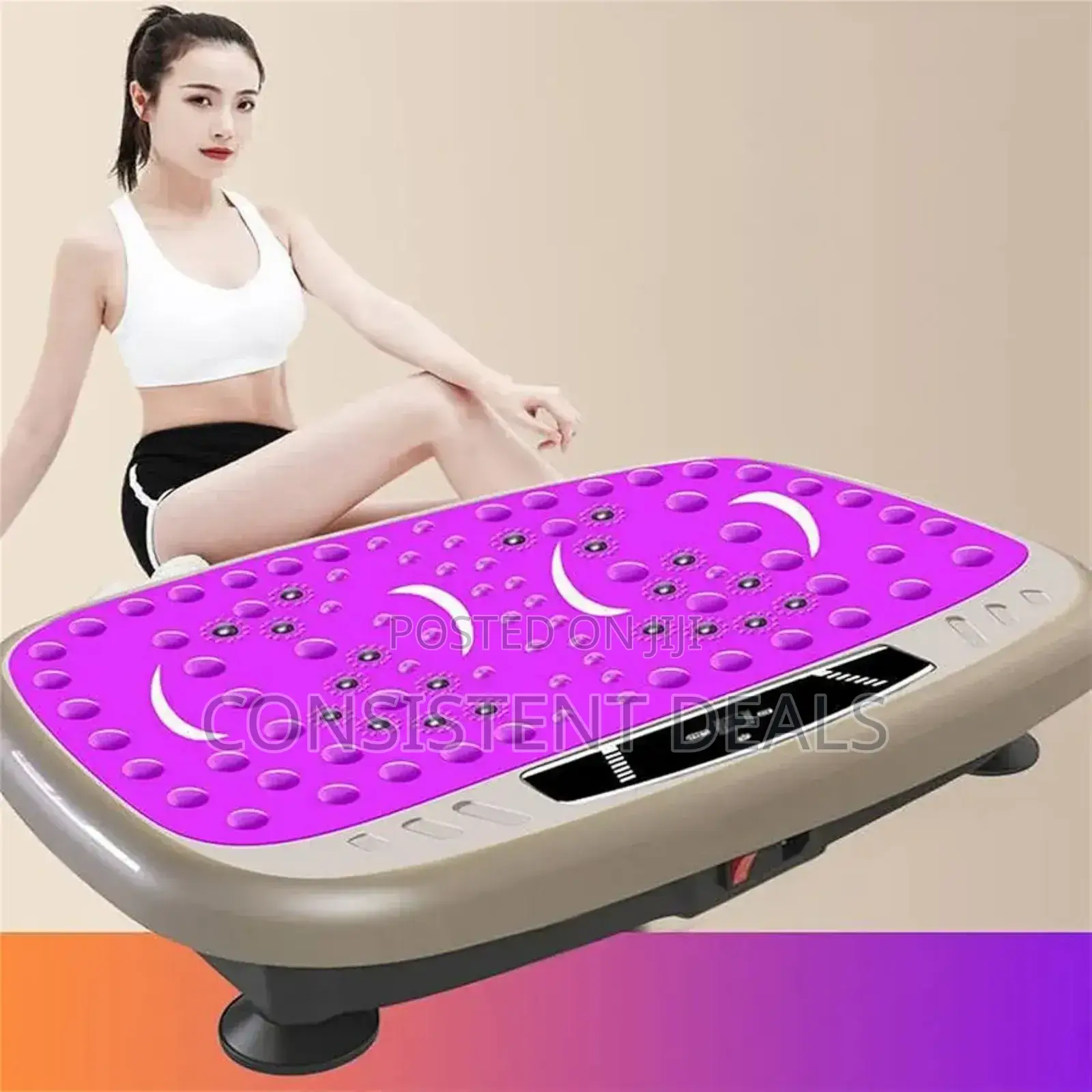 Ultra Slim Vibration Plate Exercise Machine, 3 Programs + 99 Levels