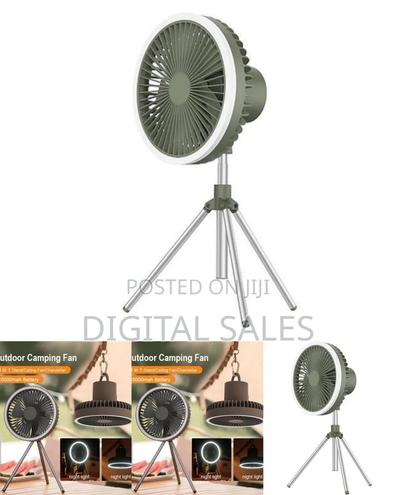 Versatile Portable Tripod Fan With Integrated Led Ring Light -