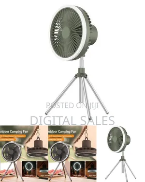 Versatile Portable Tripod Fan With Integrated Led Ring Light -
