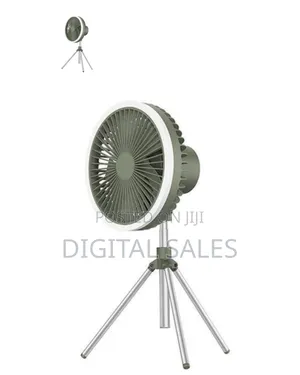 Versatile Portable Tripod Fan With Integrated Led Ring Light -