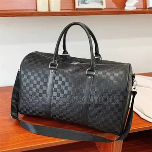 Medium Size Original Black Leather Travel Bag