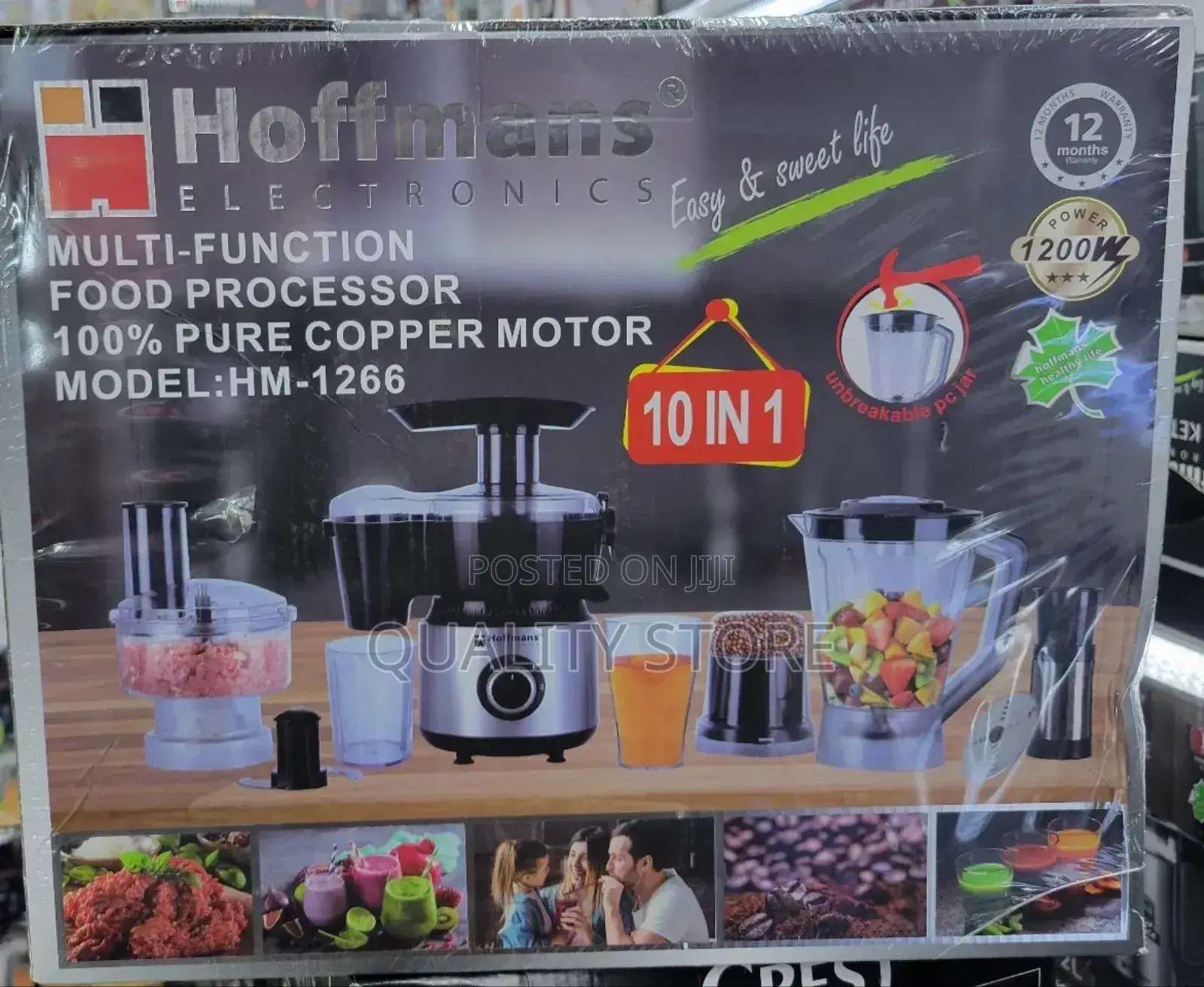 Hoffmans 10 in 1 Multifunction Food Processor Hm-1266