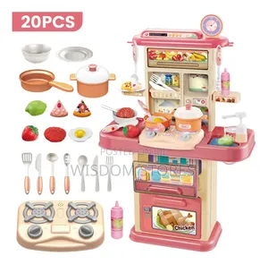 Children's Kitchen Toy 70cm Simulation Light Sound Pink Water