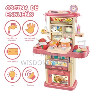 Children's Kitchen Toy 70cm Simulation Light Sound Pink Water