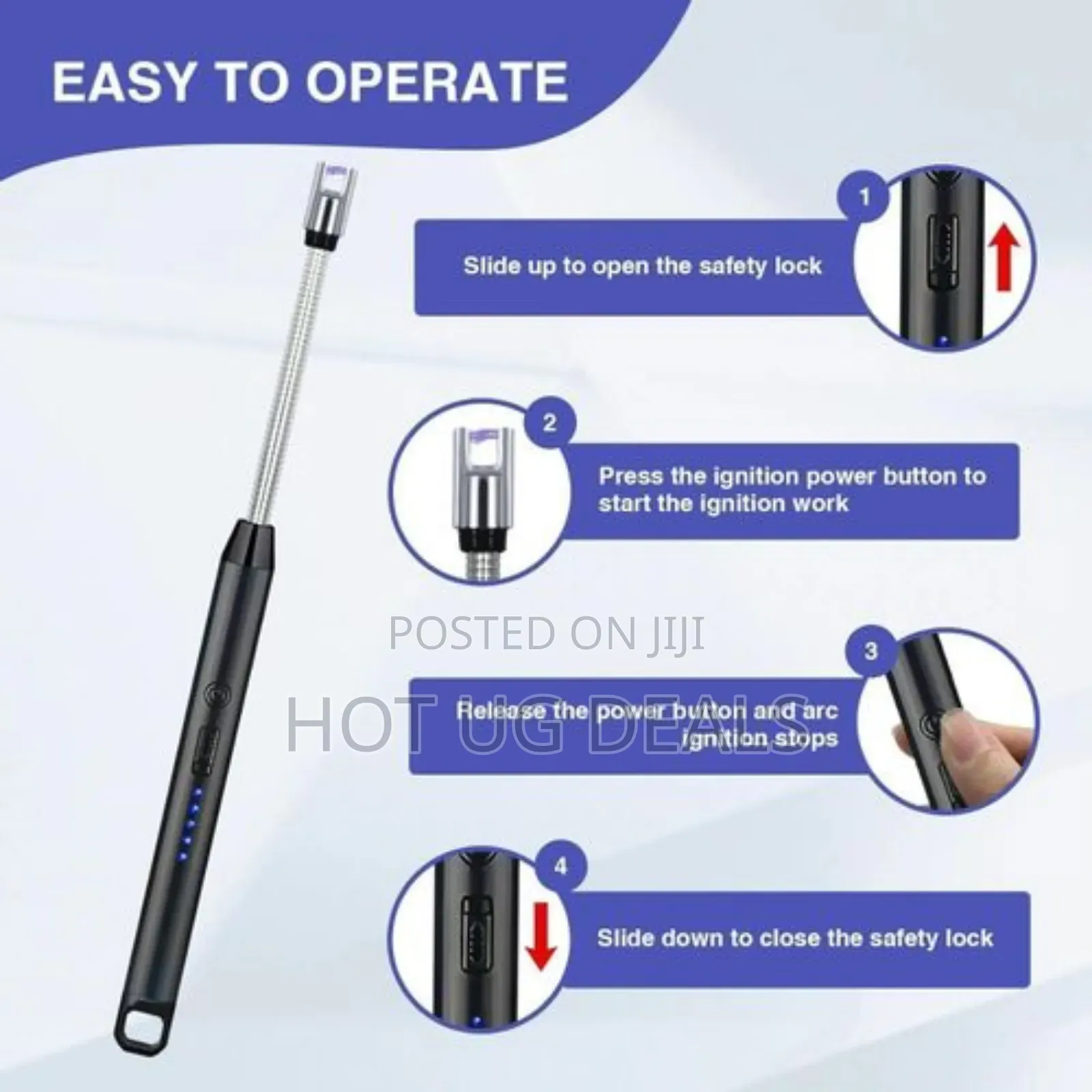 Electric Gas Lighter Rechargeable Plasma Arc Lighters For Stove,Bbq,