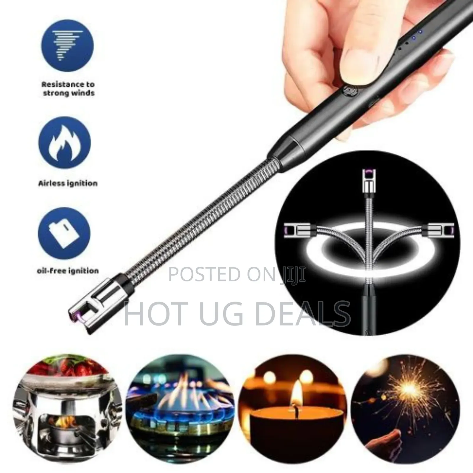 Electric Gas Lighter Rechargeable Plasma Arc Lighters For Stove,Bbq,