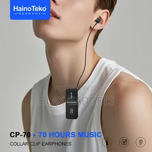 Hainoteko Cp-70 Wireless Collar Clip Earphone With 70 Hours Battery.