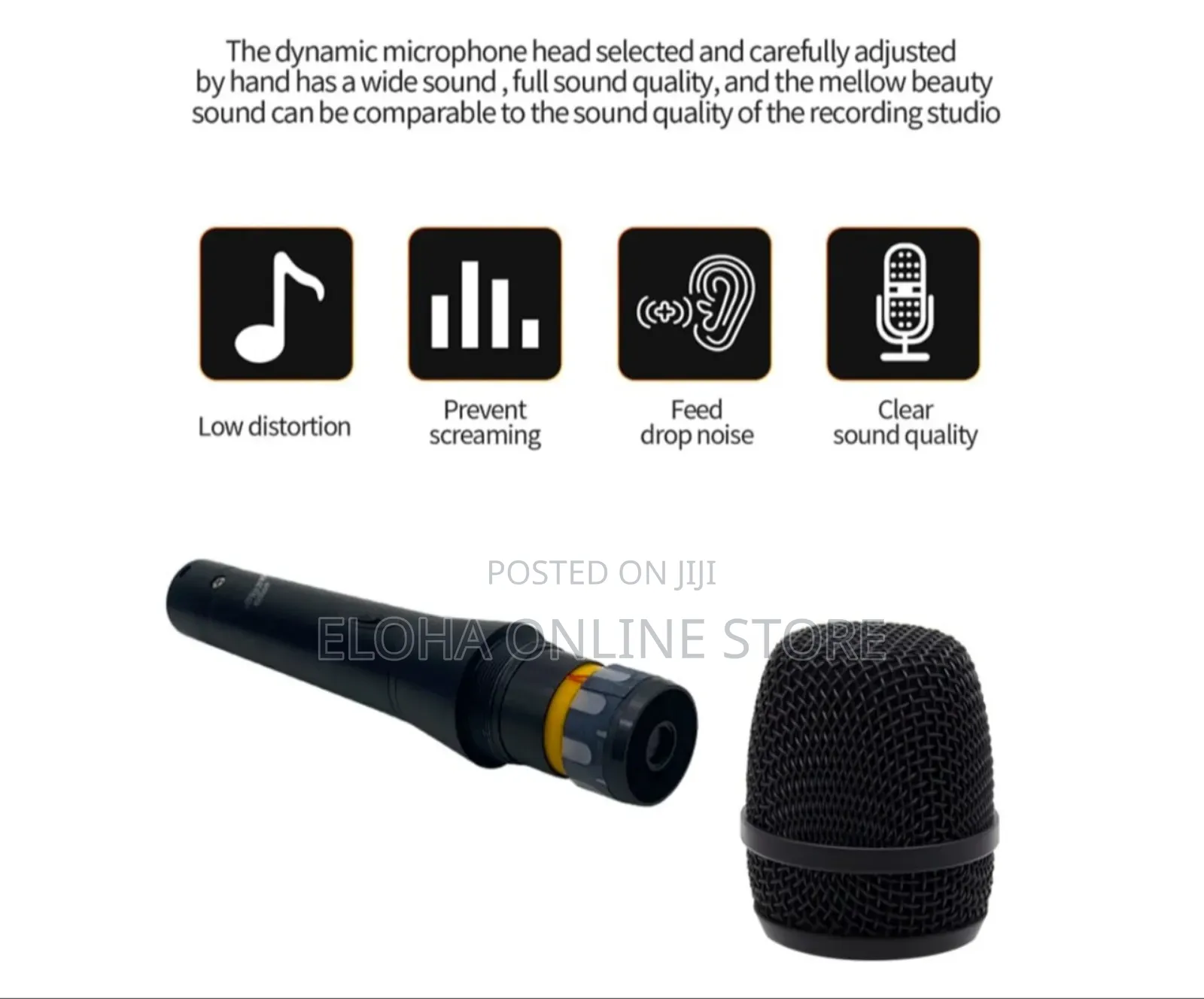 High Quality Metallic Dynamic Vocals Microphone