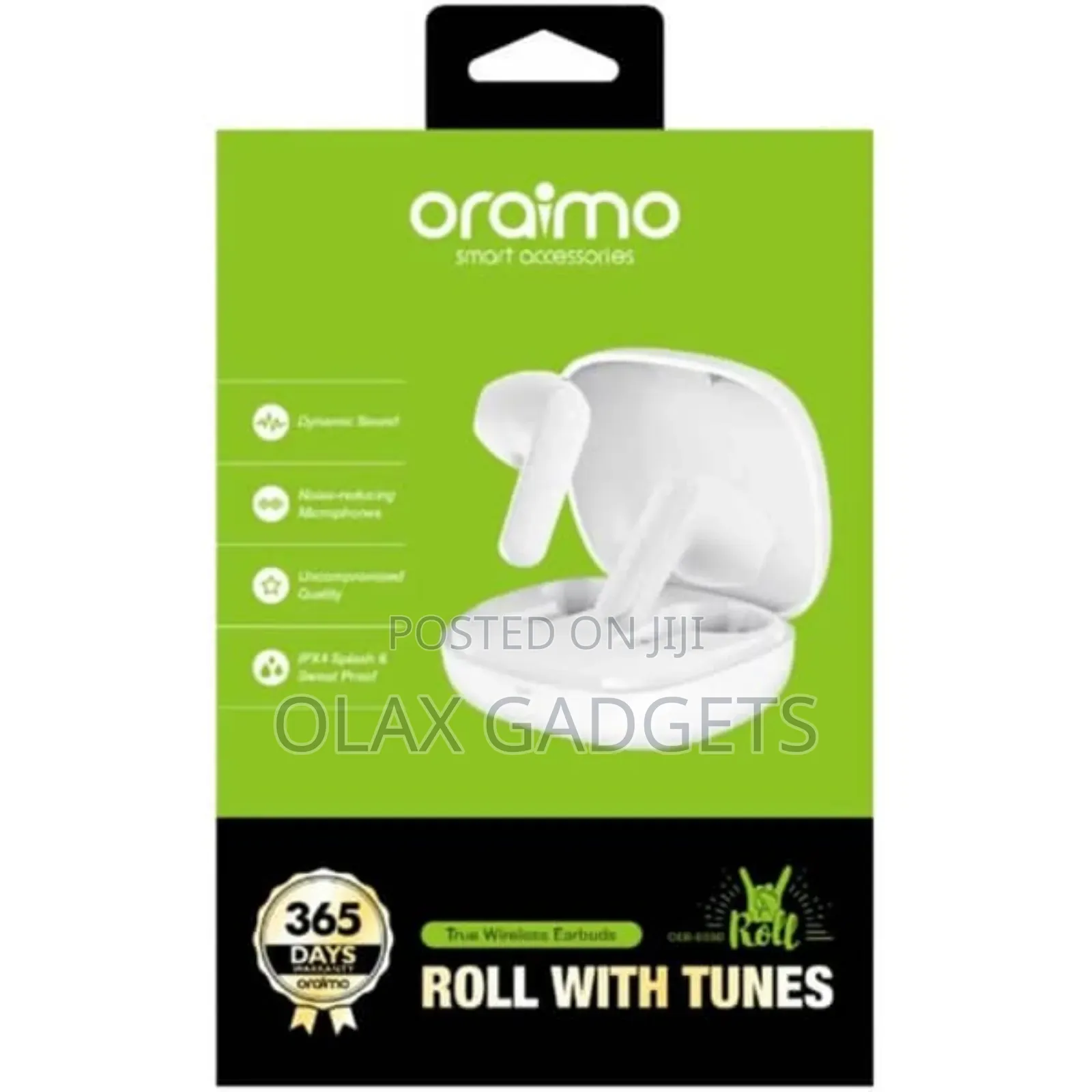 Oraimo Roll Wireless Bluetooth Earbuds With Enc,Deep Bass