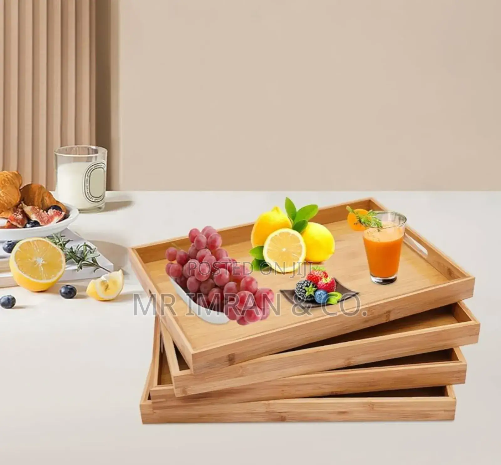 Rectangular Bamboo Serving Tray