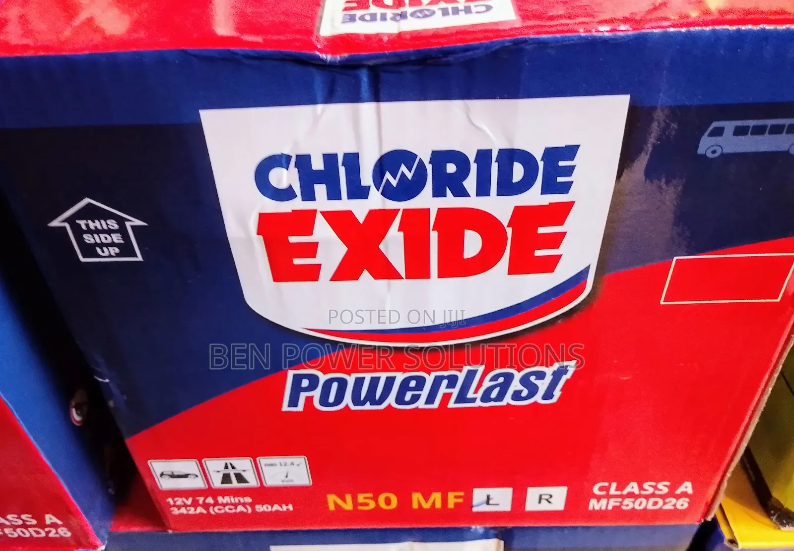 N50 Power Last Chloride Exide Maintenance Free Automotive Battery