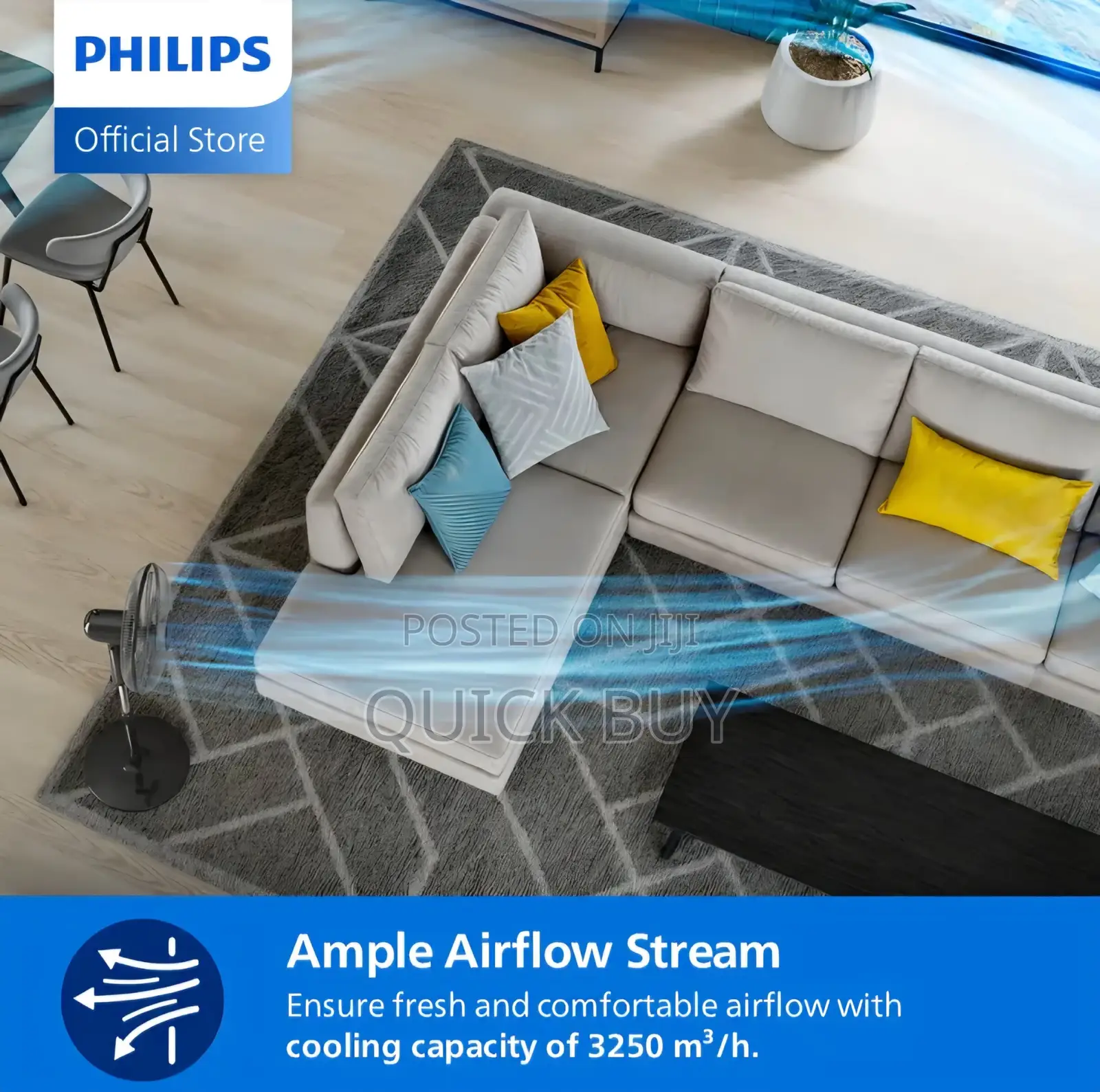 Philips Series 600 Pedestal Fan, Model Acp620/01.