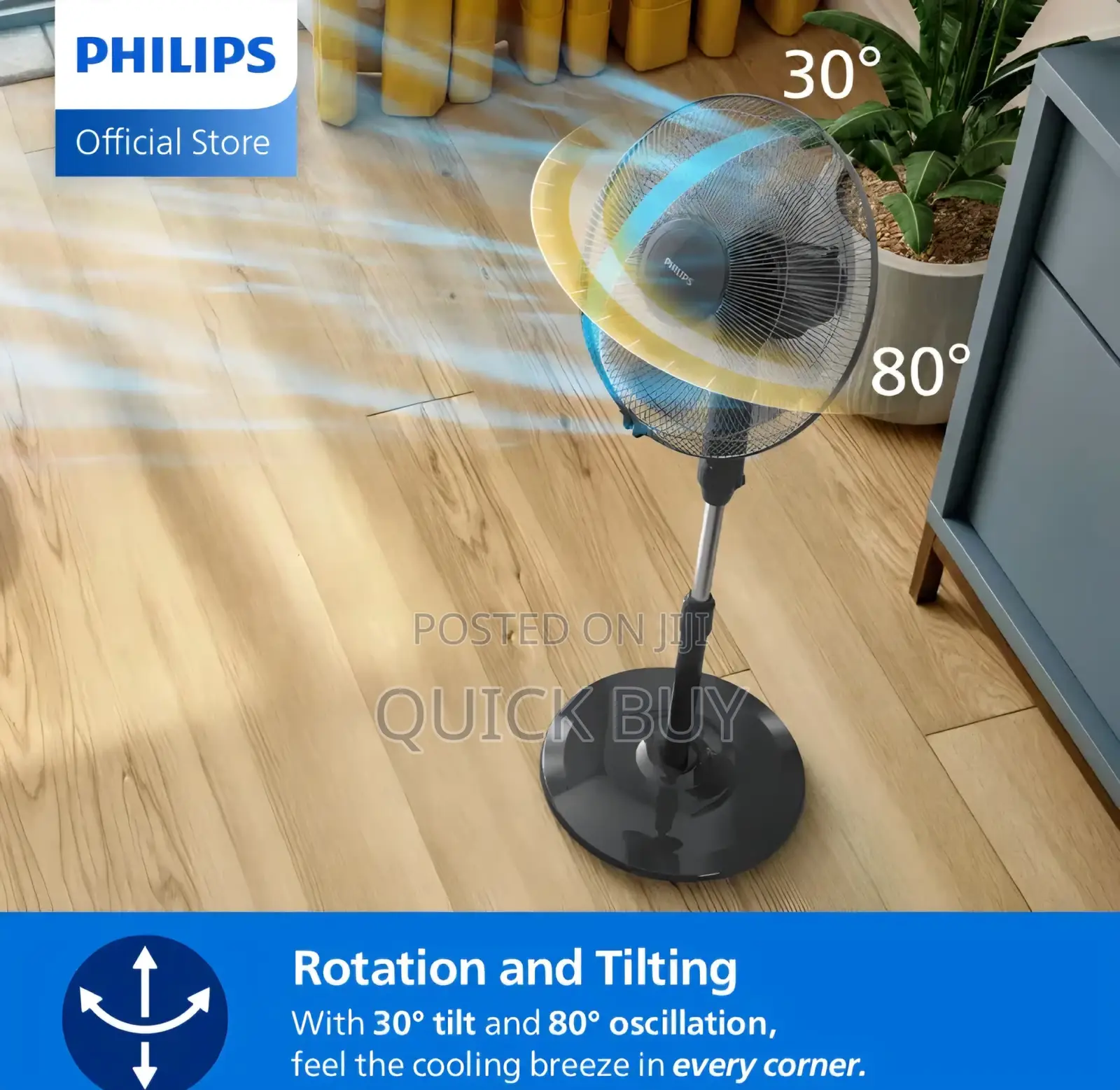 Philips Series 600 Pedestal Fan, Model Acp620/01.