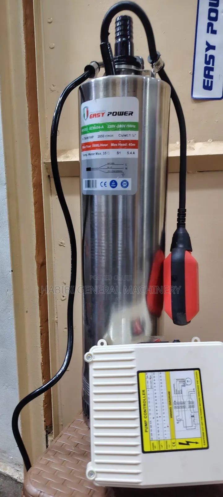 45m Submersible Water Pump (Easy Power)