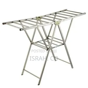 Versatile Folding Stainless Steel Laundry Drying Rack