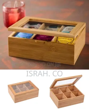 Elegant Wooden Storage Organizer With Transparent Lid