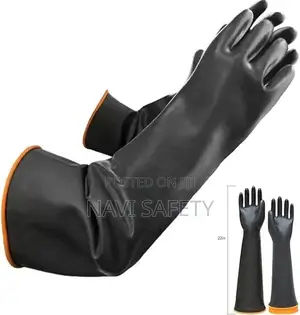 Black Rubber Sun Gloves