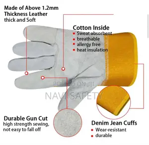 Leather And Cotton Gloves