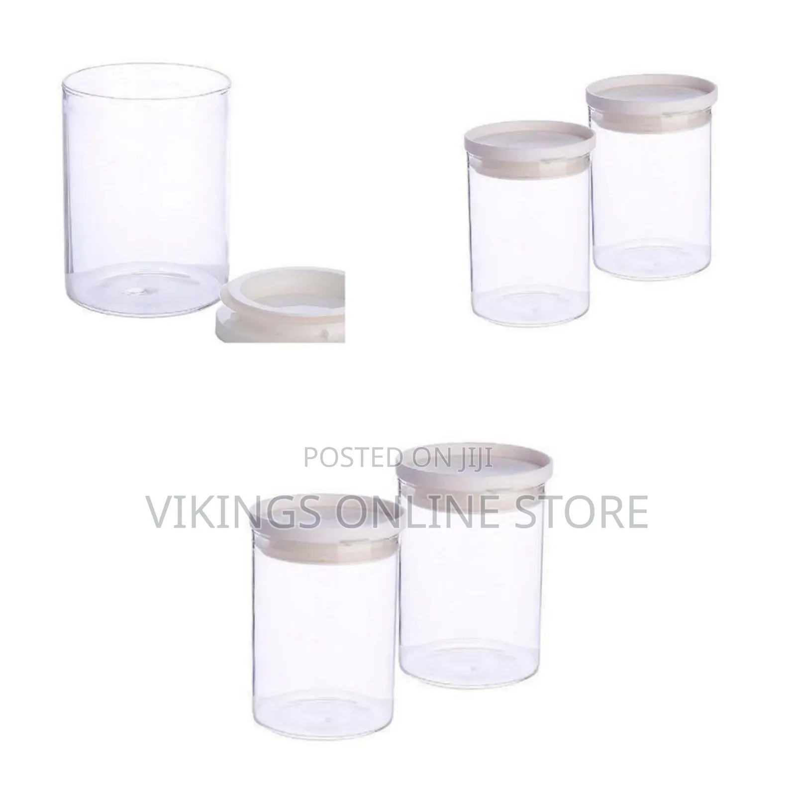 2 Pieces of Clear Airtight Storage Canisters With Lids - Transparent