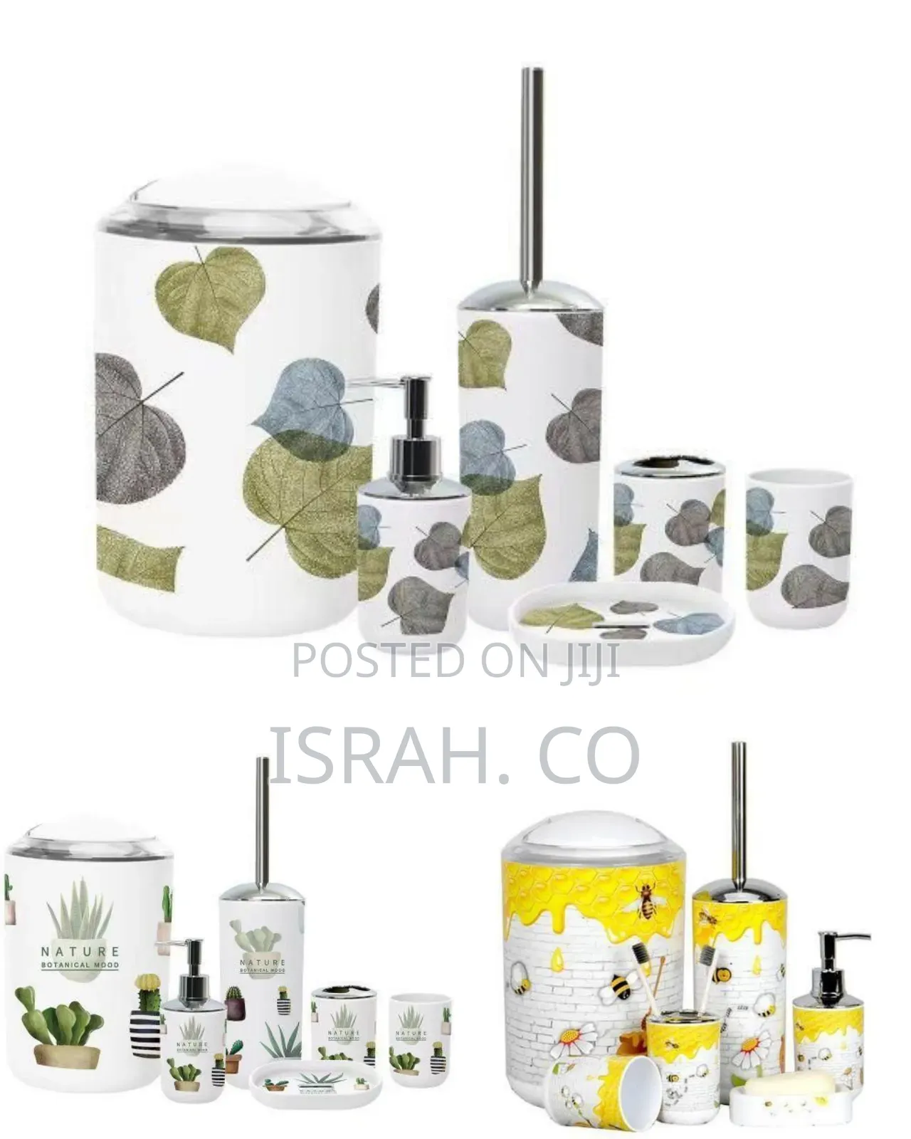 Artistic Themed Bathroom Accessory Set