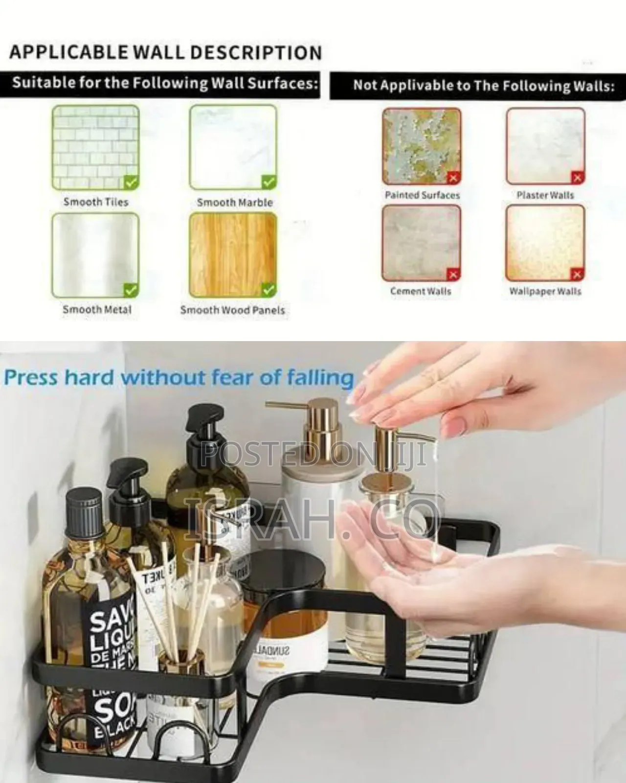 Versatile 5-piece Adhesive Bathroom Organizer Set
