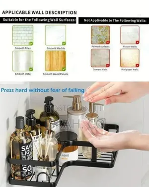 Versatile 5-piece Adhesive Bathroom Organizer Set