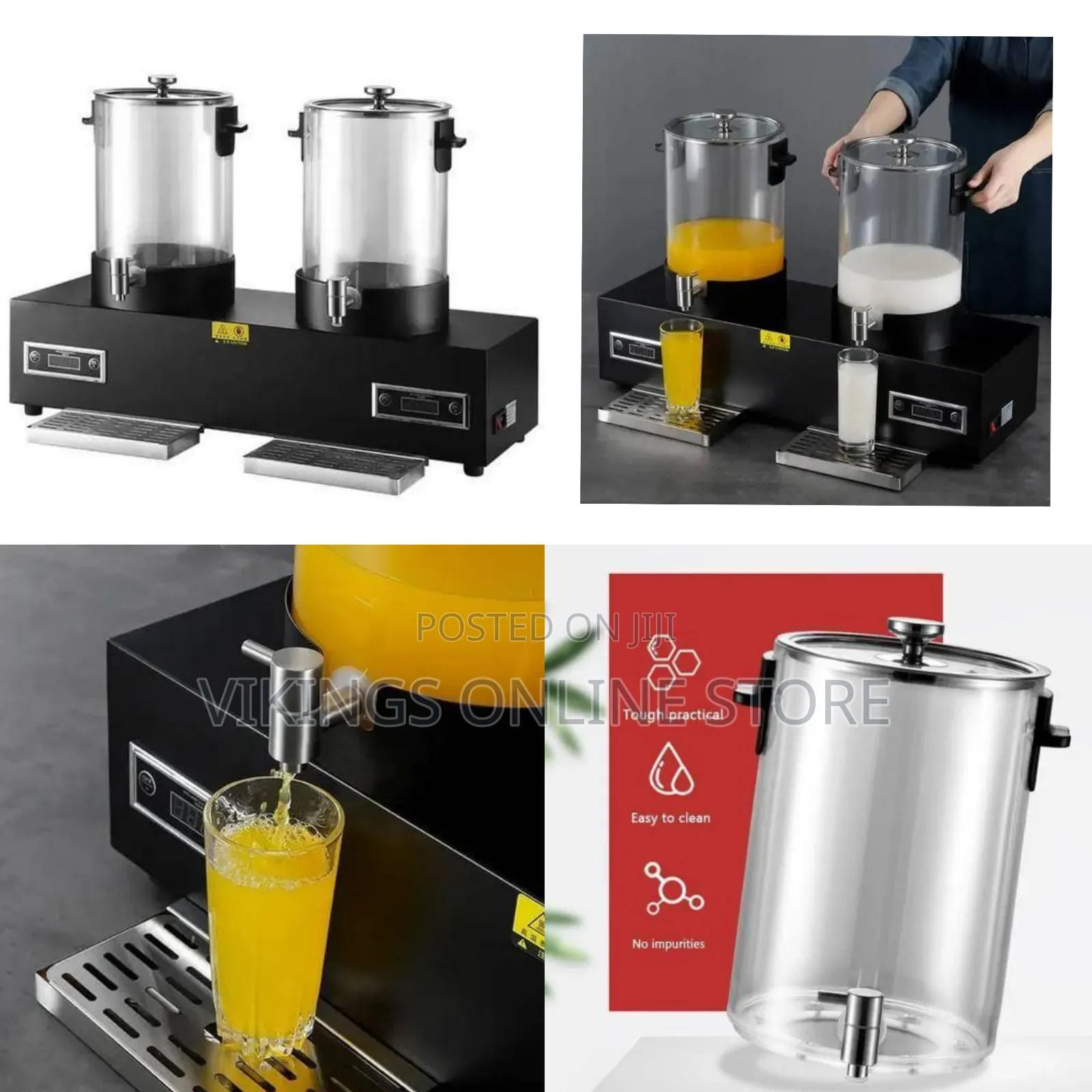 Dual Commercial Beverage Dispenser / Drink Heater - Multicolor