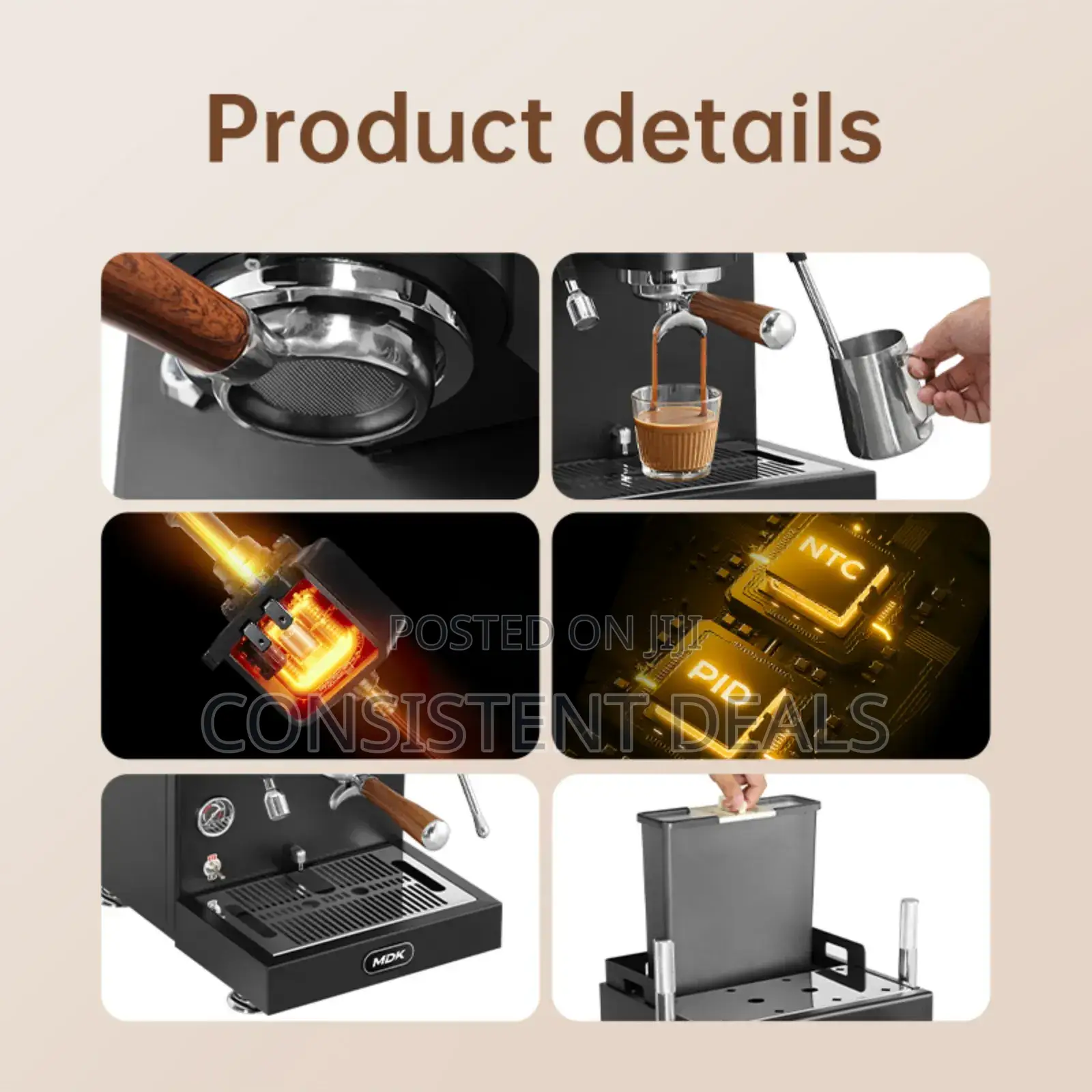 Dual Boiler Stainless Steel Semi Automatic Commercial Espresso Coffee