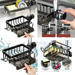 Multi-Functional Faucet-Mounted Sink Caddy With Drainage Tray