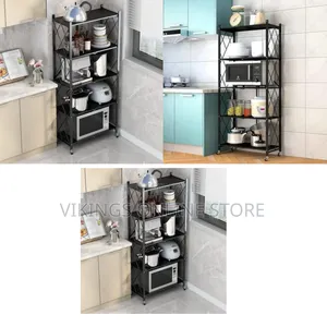 Versatile Foldable Rolling Storage Shelf - Multicolor