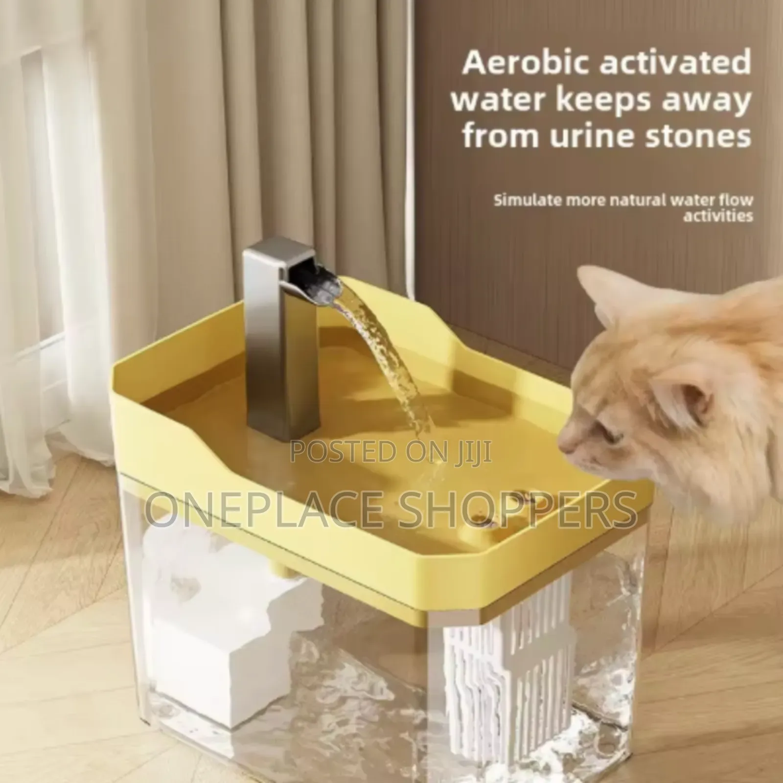 Cat Water Fountain Auto Filter Usb Pet Drinking Dispenser Live Water