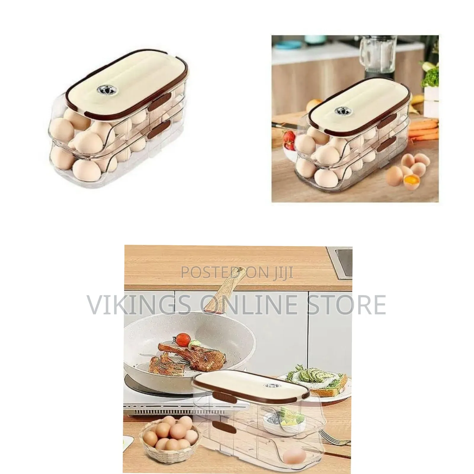 Stackable Rolling Egg Storage Dispenser - Transparent