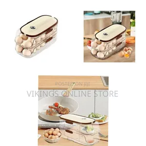 Stackable Rolling Egg Storage Dispenser - Transparent