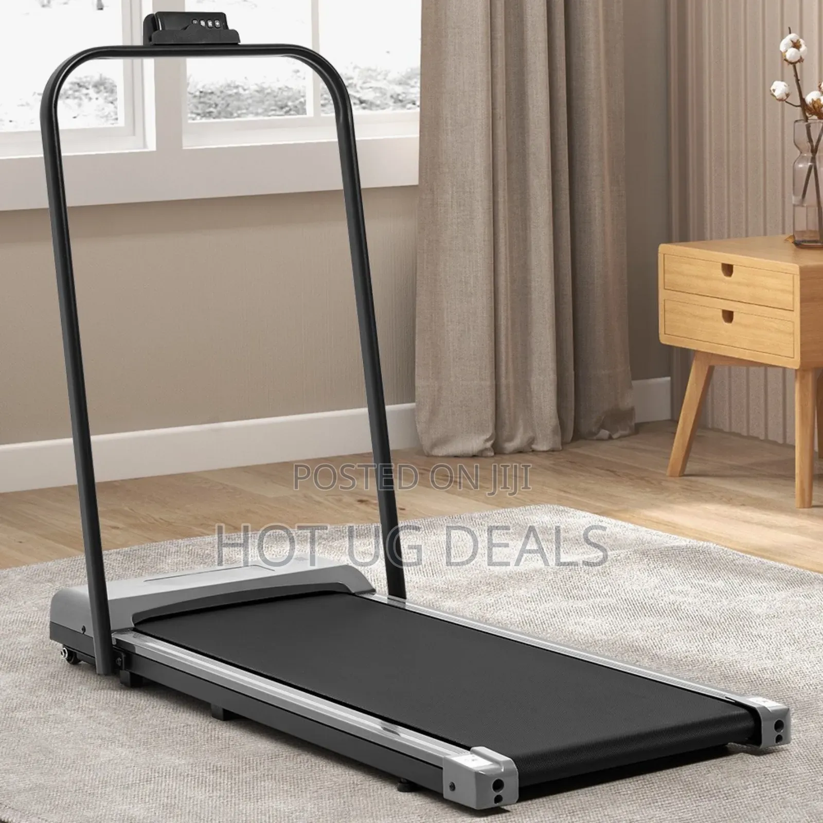 Electric Treadmill/Walking Pad For Domestic Use - Gray And Black
