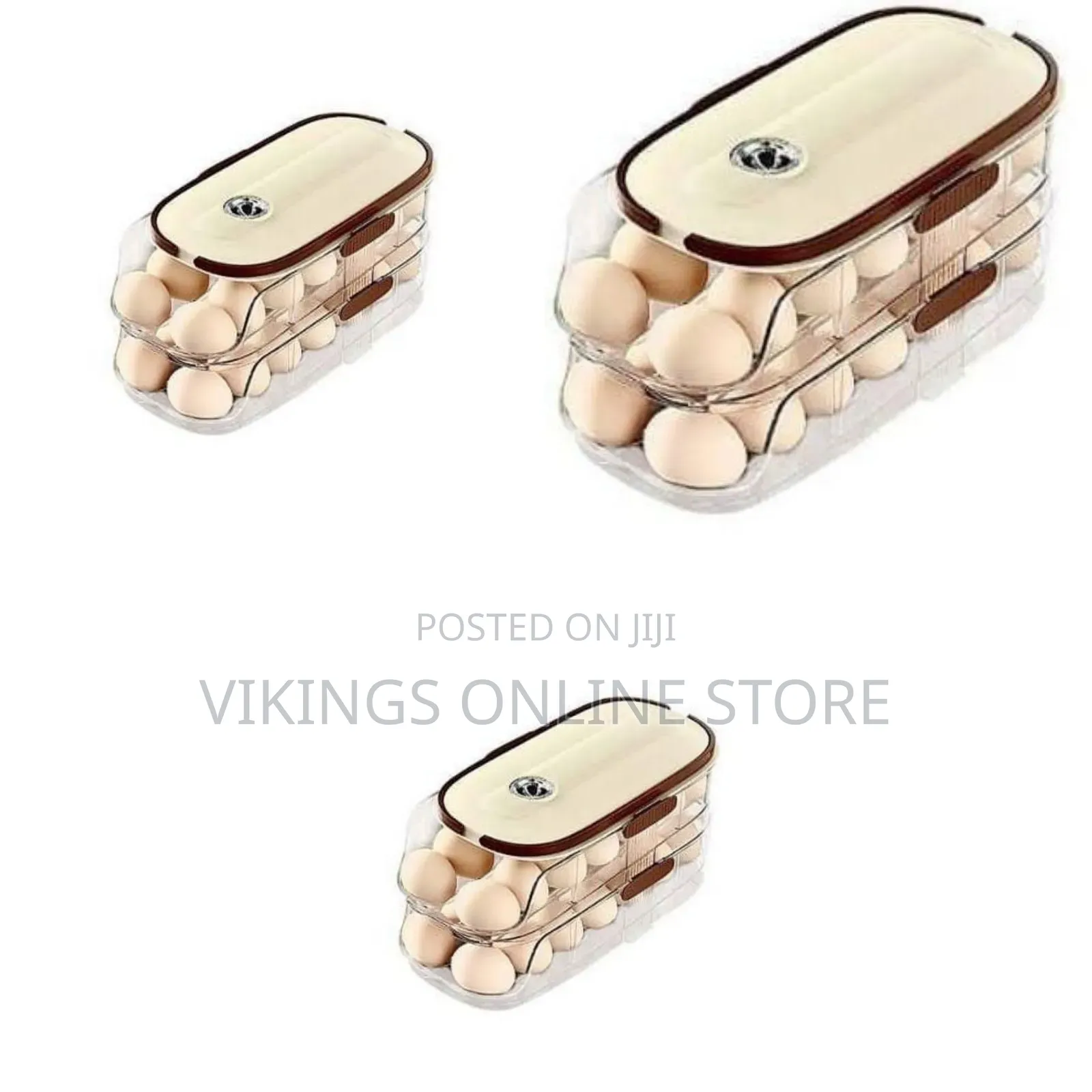 Space-Saving Stackable Refrigerator Egg Holder With Drawer Design