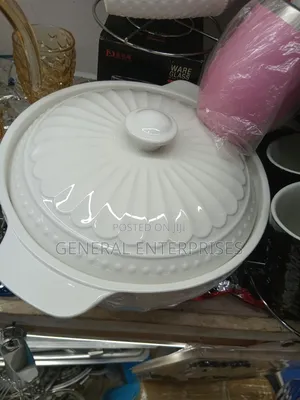Vintage California Pottery White Soup Tureen