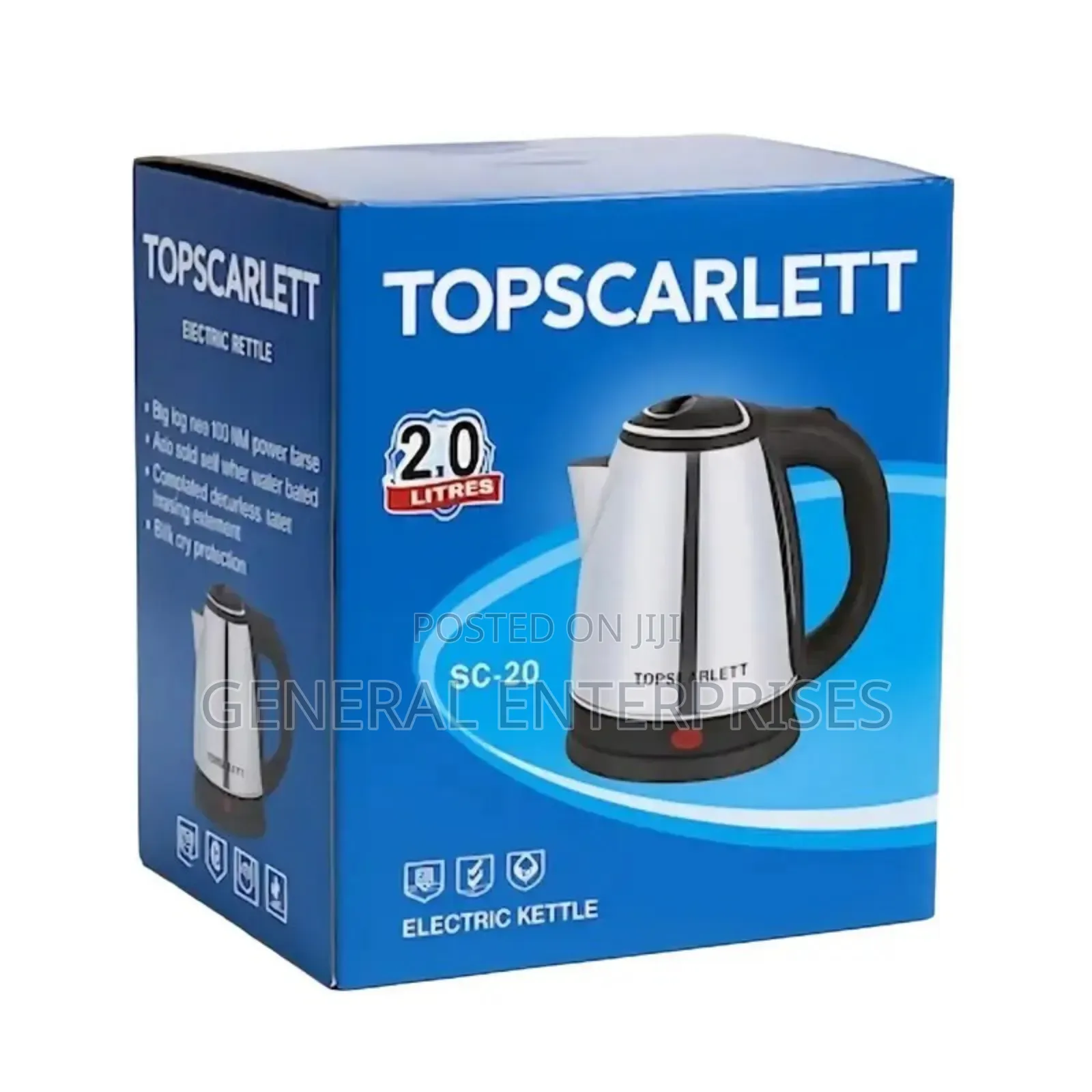 Topscarlett Sc-20 2litre Stainless Steel Electric Kettle.