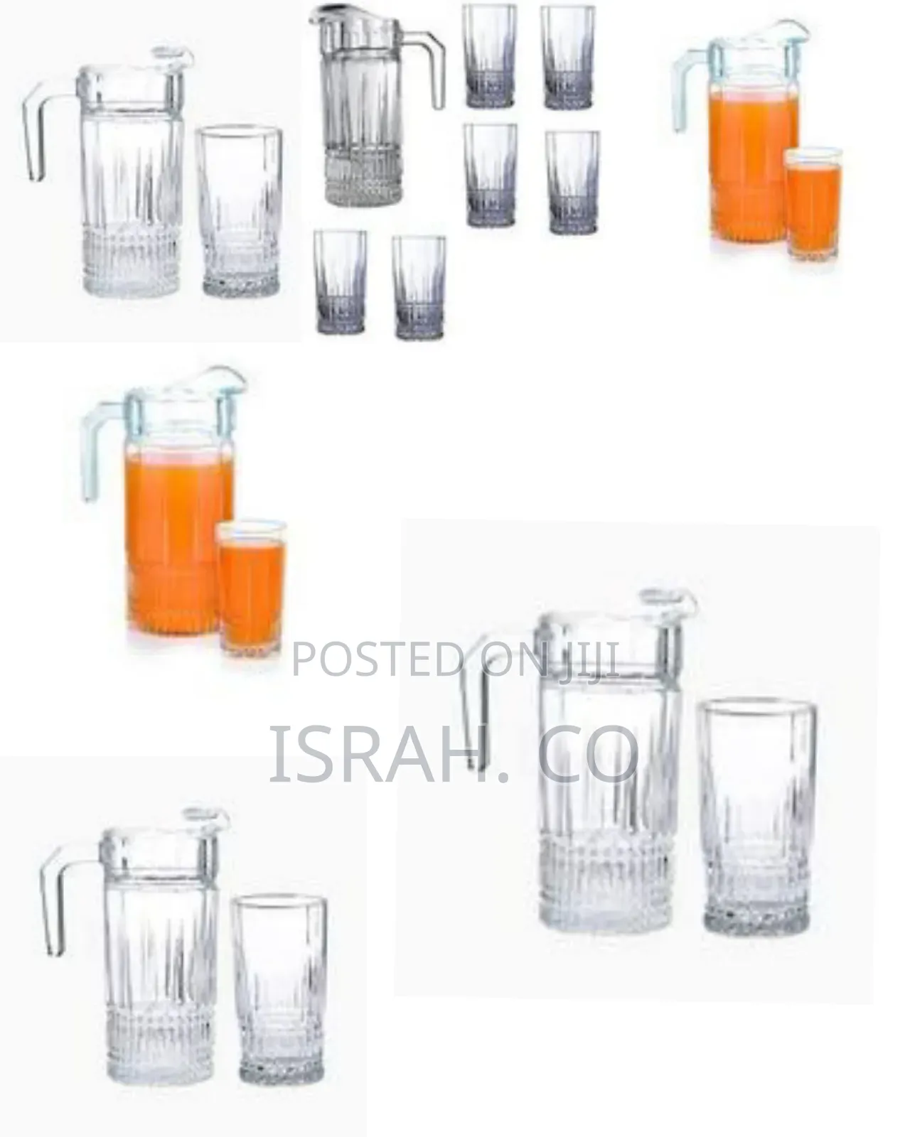 Luminarc Elysees 7 Pack Glassware Water Set With 6 Highball Juice Glas